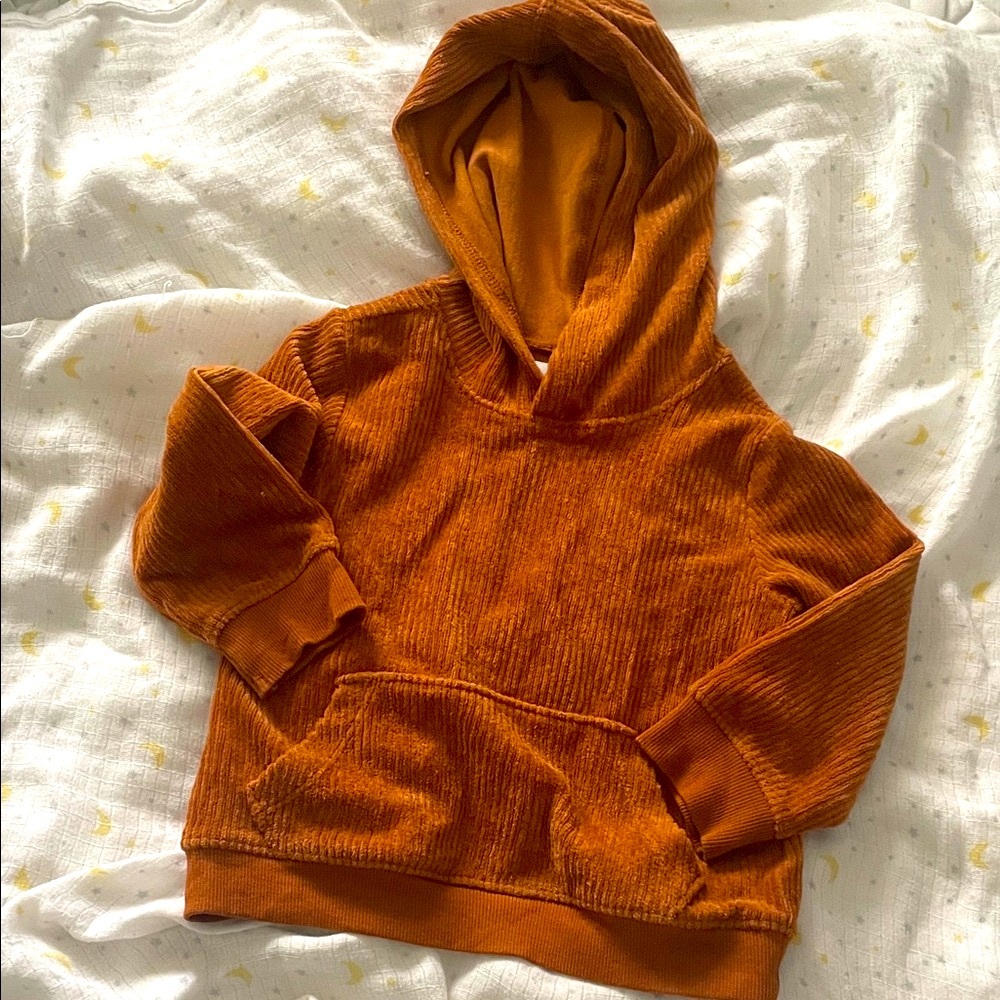 Old Navy Cozy Brown Hooded Sweatshirt Size 18-24 Months